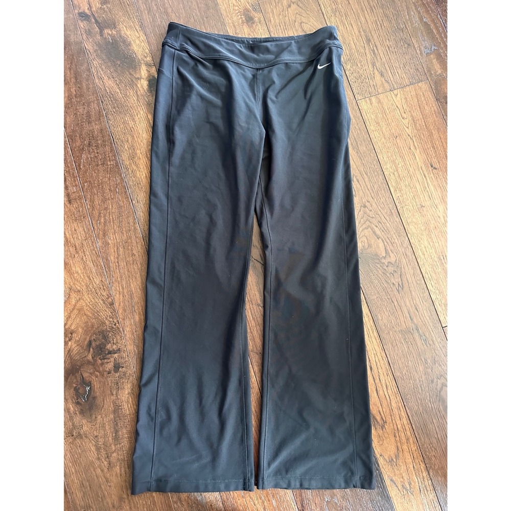 Nike Fit Dry Womens XL Black Straight Leg Yoga Training Pants RN56323